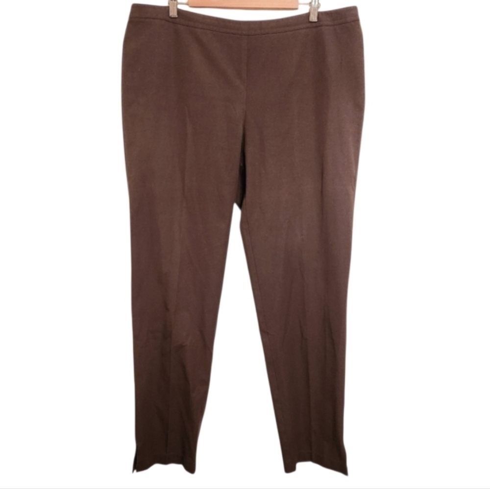 Lafayette 148 | Women's Brownish Gray Bleecker Cropped Ankle Pants (Size 18)